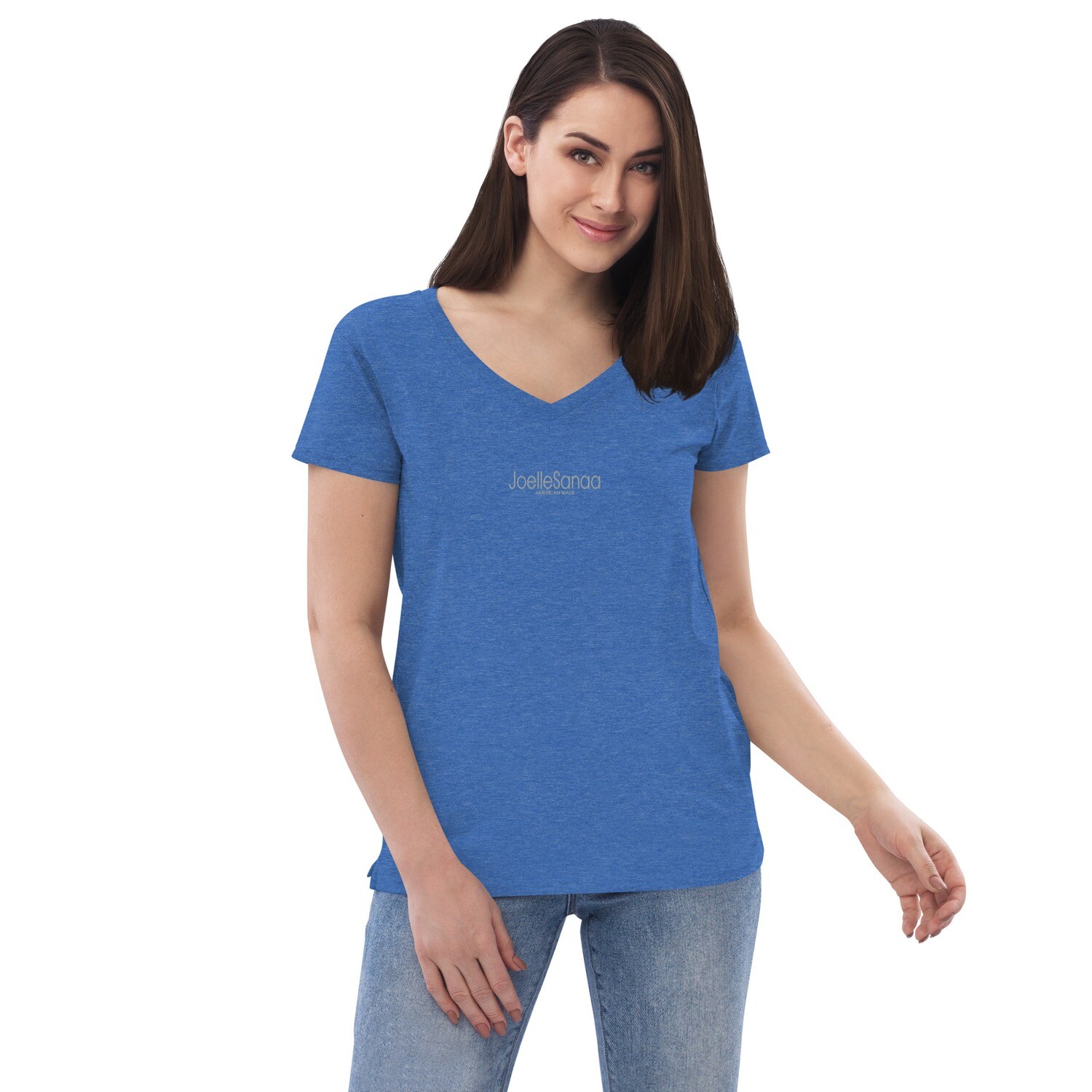 JS Women’s V-neck Blue T-shirt