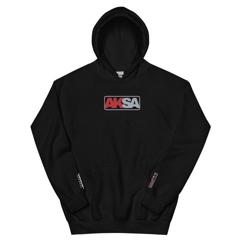 AKSA BORN Black Unisex Hoodie