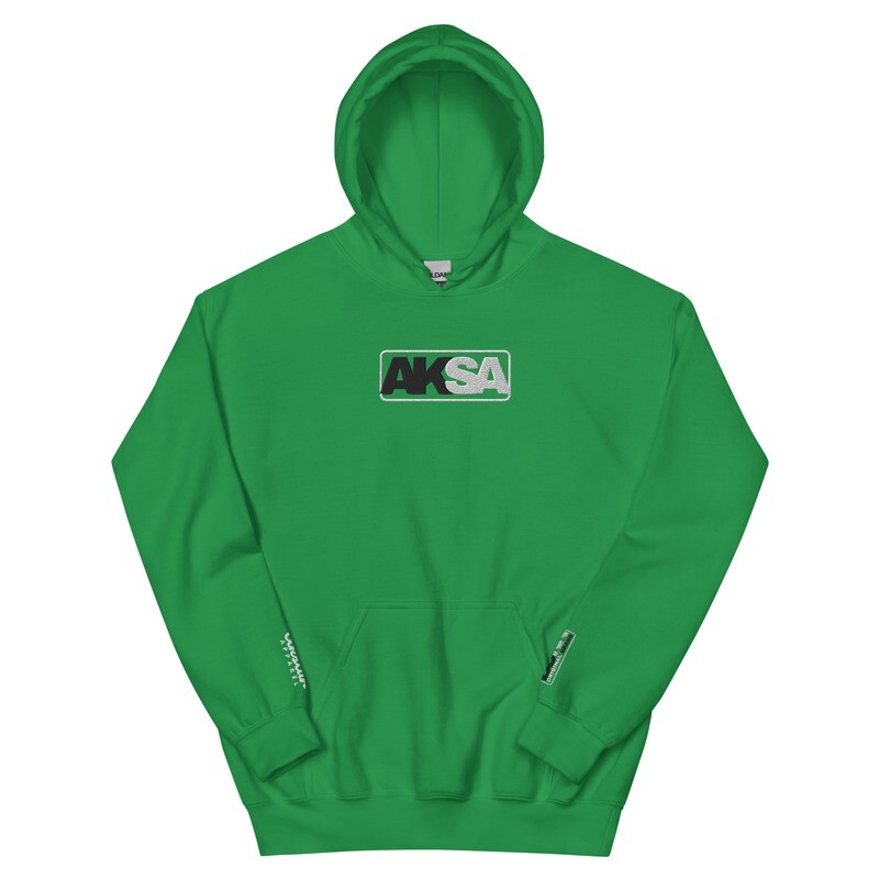 AKSA BORN Green Unisex Hoodie