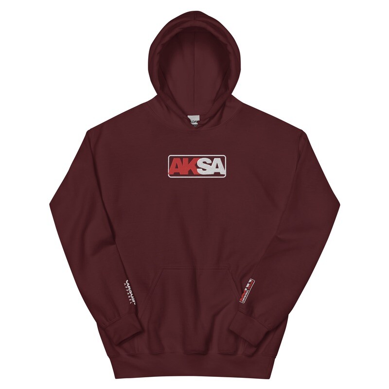 AKSA BORN Maroon Unisex Hoodie