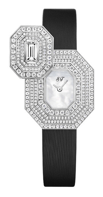 Ladies Rotor Cover Hexagon Moissanite Watch