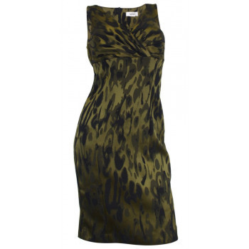 Glänzendes Khaki Kleid