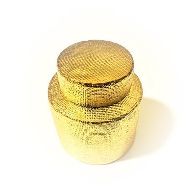 Gold Vase mit Deckel