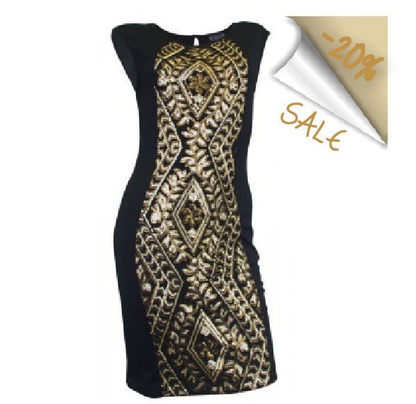 Schwarzes Pailletten Kleid