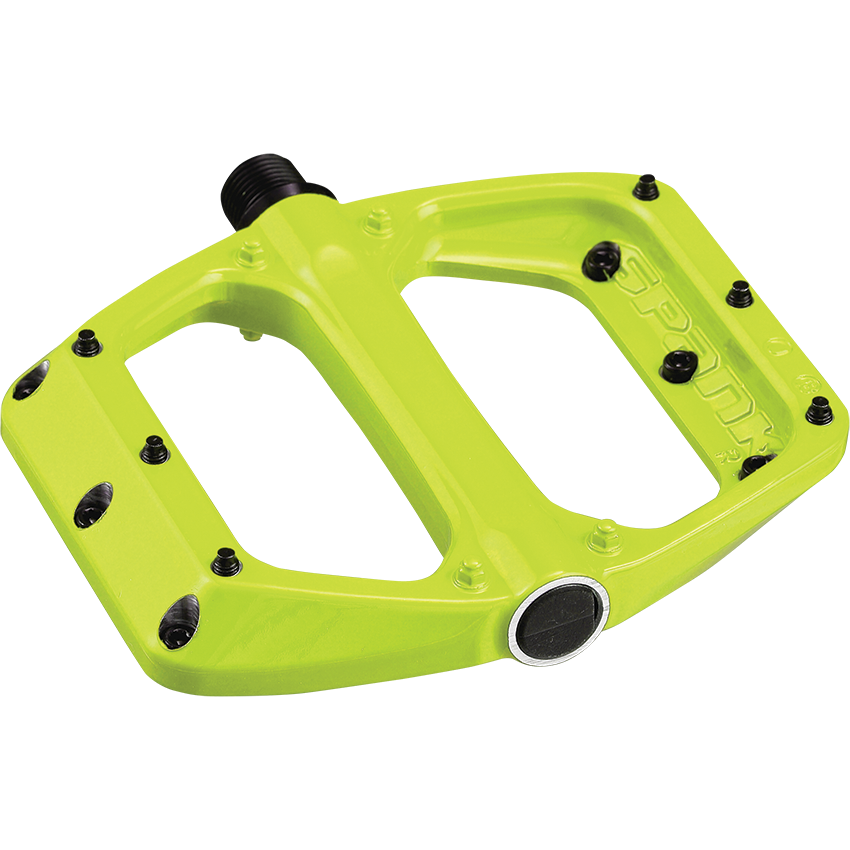 Spank Spoon DC Pedal, Color: Lime Green