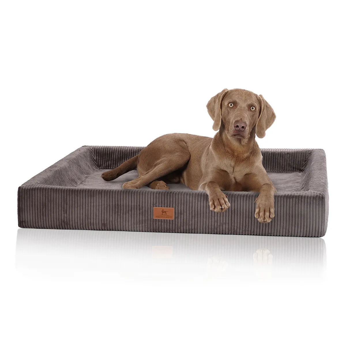 Knuffelwuff orthopdisches Hundebett aus Cord mit Handwebcharakter Santiago