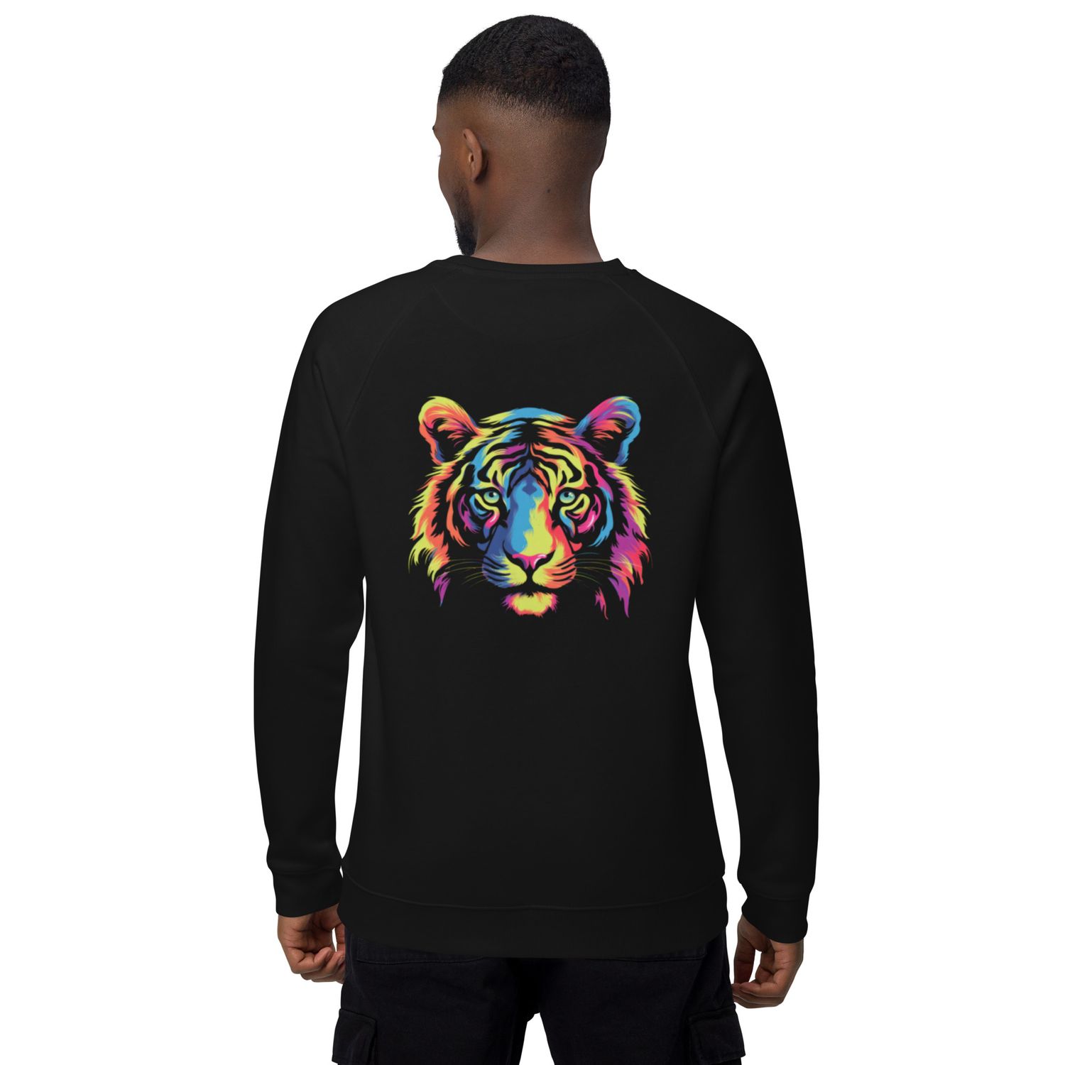 Tiger Unisex Organic Raglan Sweatshirt