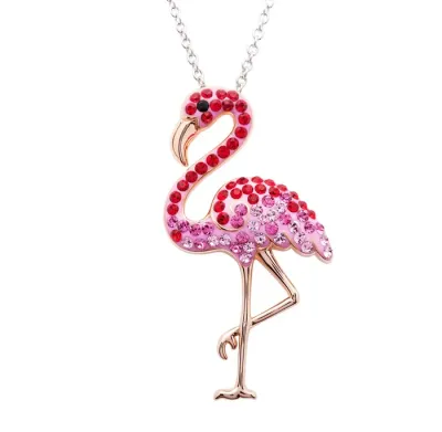 FLAMINGO PENDANT W/CHAIN STERLING SILVER