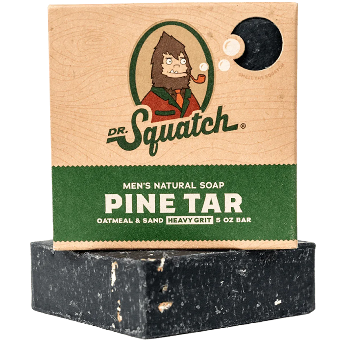 DR. SQUATCH MENS SOAP BAR, PINE TAR SCENTED