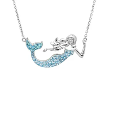 AQUA MERMAID NECKLACE STERLING SILVER