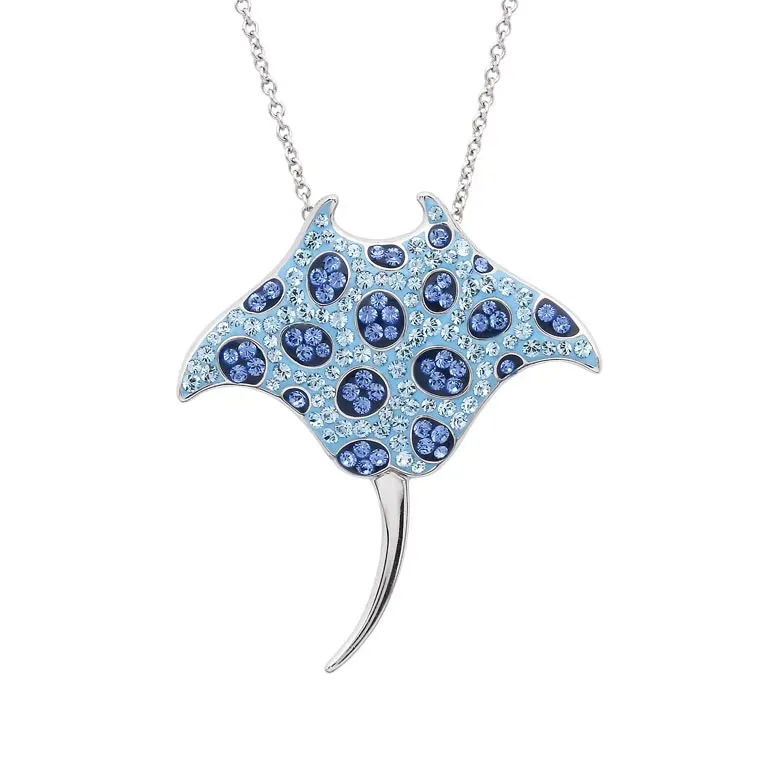 STING RAY NECKLACE, STERLING SILVER