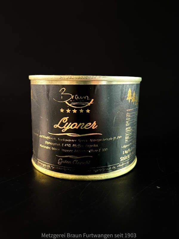 Schwarzwälder Lyoner in der 180g Dose