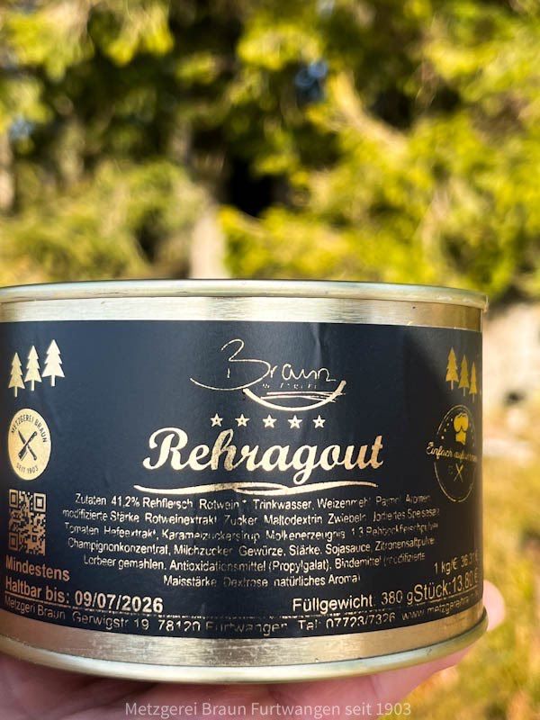 Rehragout in der 380g Dose