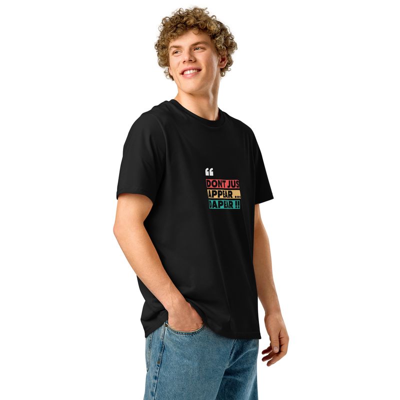 Unisex organic ribbed neck t-shirt