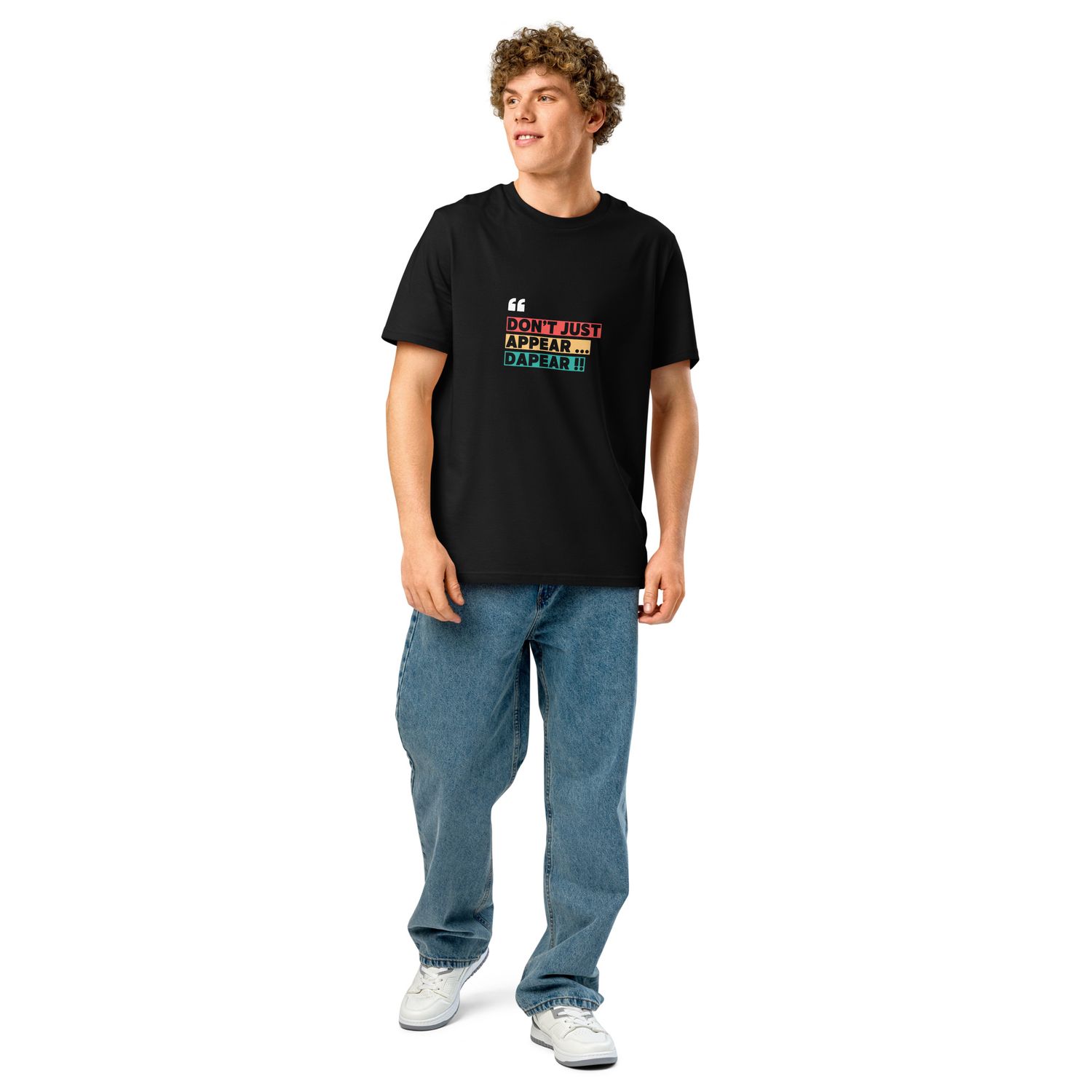 Unisex organic ribbed neck t-shirt