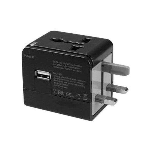 MACALLY UNIVERSAL POWER PLUG ADAPTER WITH USB PORT