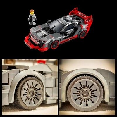4x hub caps racing car Audi S1 e-tron quattro set 76921