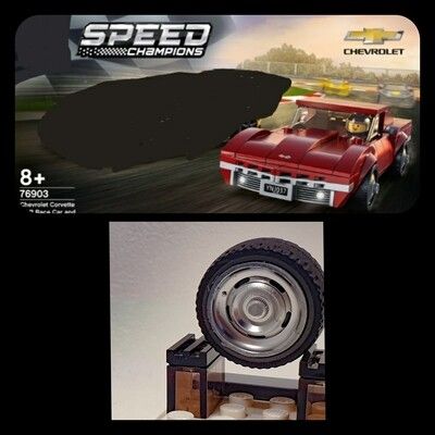 4x wheels cover 1969 Chevrolet Corvette ( set Lego 76903)