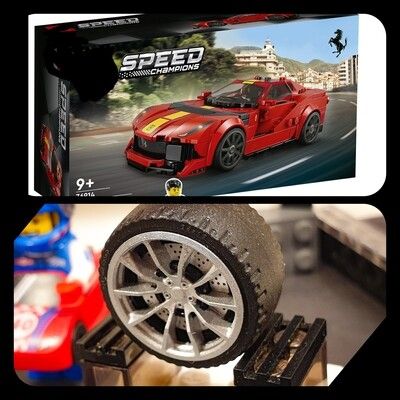 with defect normal 4x  hubcaps  Ferrari 812 Competizione set Lego 76914
