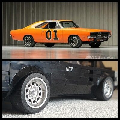 4 X RIMS Dodge Charger de 1969 General Lee