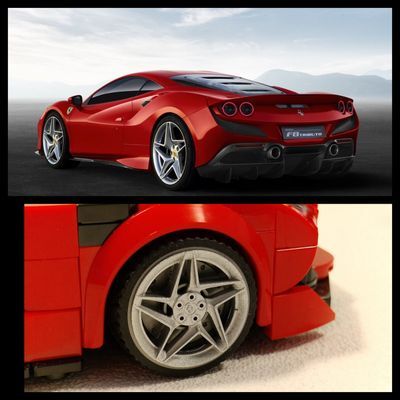4x standars defaut Radkappe Ferrari F8 Triturbo set Lego 76895