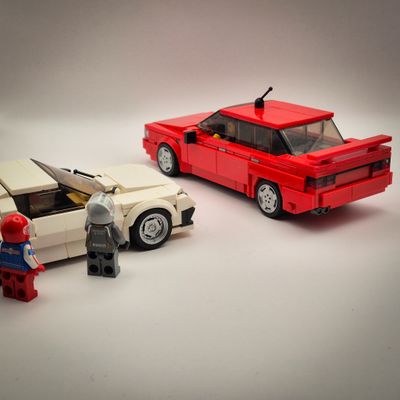 Renault 21 2L Turbo white / French cops/ black/  red