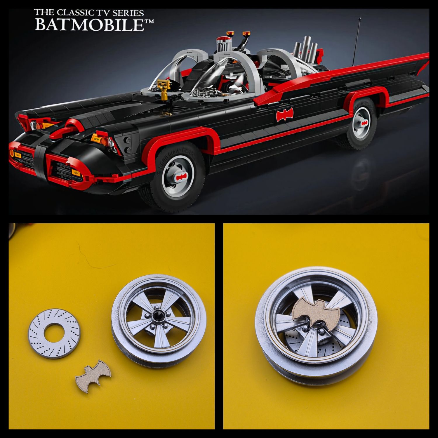 4x rims the Batmobile from the classic TV series set 76328