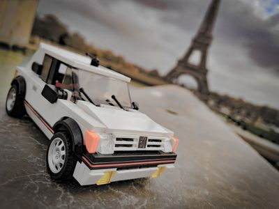 Set Peugeot  205 GTI 1.9l white ( création GT CREA CARS)
