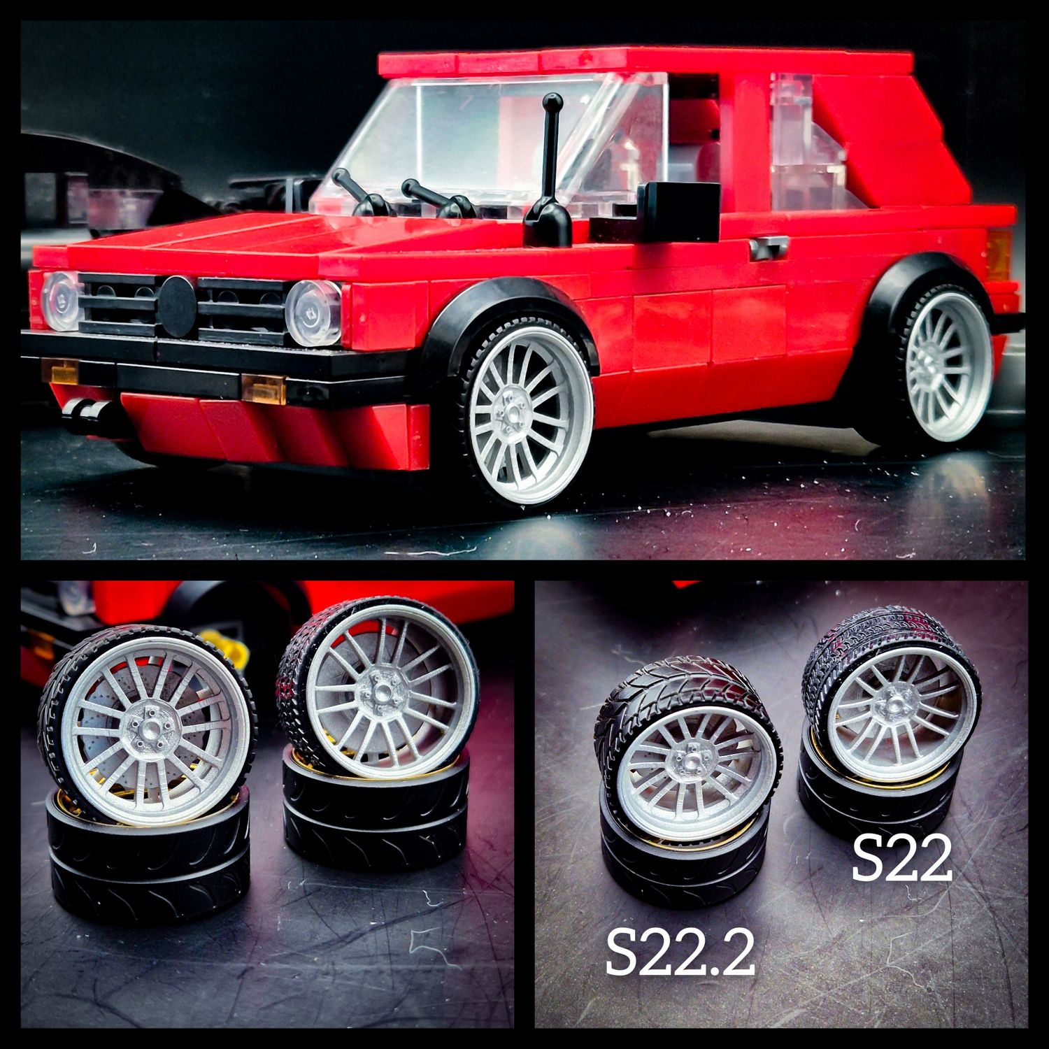 4x GTCC S22.2M rims and tires (Imagined and created by Gt Crea Cars)