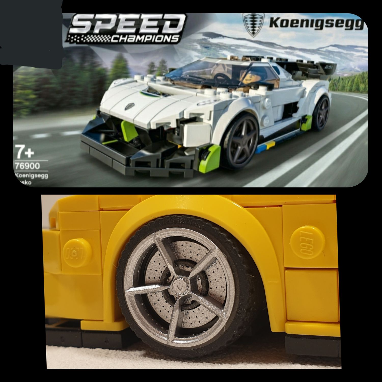 4x  hubcaps Koenigsegg Jesko set Lego 76900