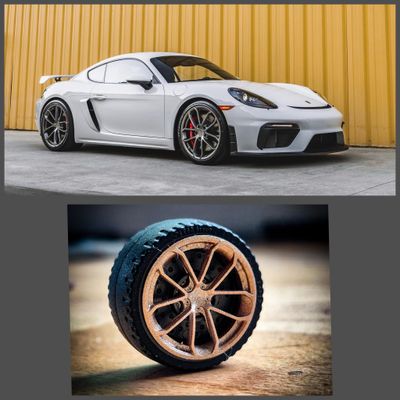 4x  hubcaps Porsche Cayman 718 GT4