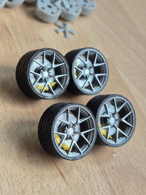 4x BBS FIR Extreme rims/tires/brake disc/caliper (with paint defect on one rim)