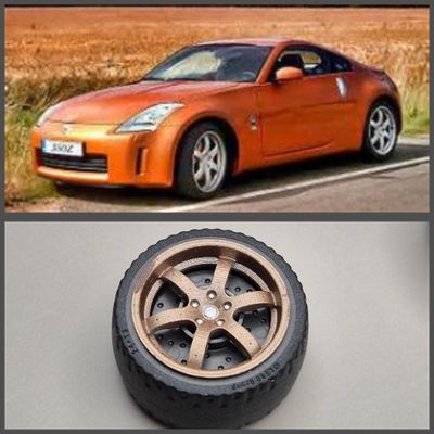 4x  hubcaps Nissan 350Z