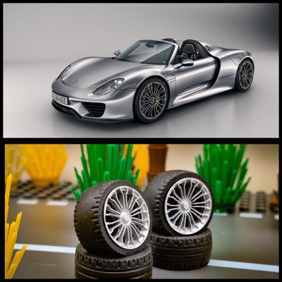 4x  hubcaps Porsche 918 Spyder