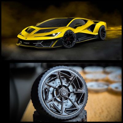 4x  hubcaps Lamborghini FENOMENO