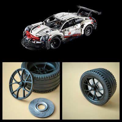 4x PORSCHE 911 RSR HUB Cap and disc set 42096