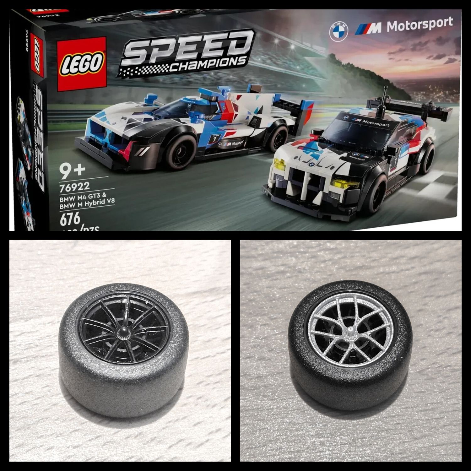 4x BMW M4 GT3 Radkappen SET 76922 (für neue F1-Slick-Räder)