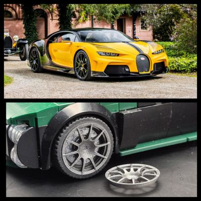 4x  hubcaps Bugatti Chiron Super Sport "55 1 of 1