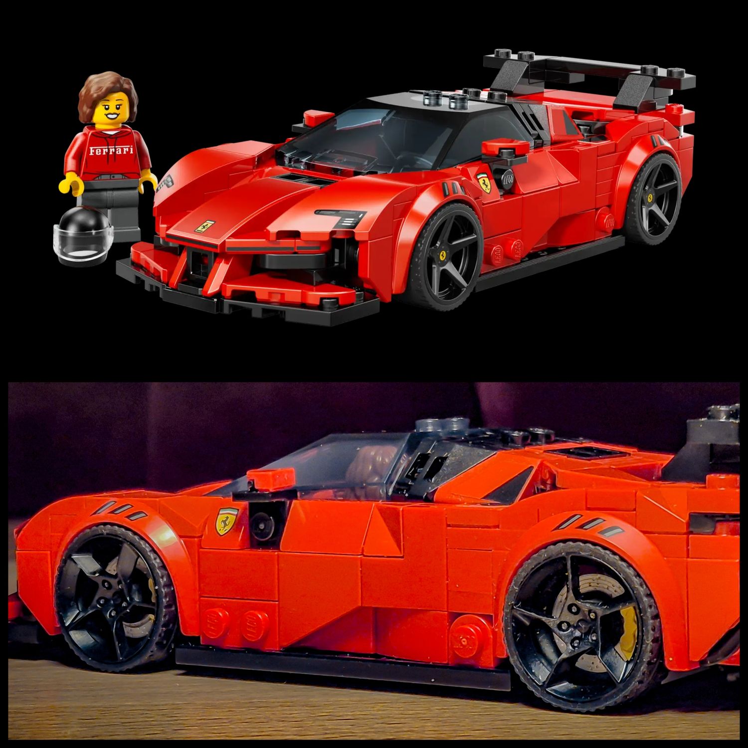 4x Ferrari SF90 XX Stradale racing car rims, set 77254 (compatible with the tires included in the set)