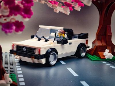 Set Volkswagen  GOLF cabriolet  blanche ( création GT CREA CARS)