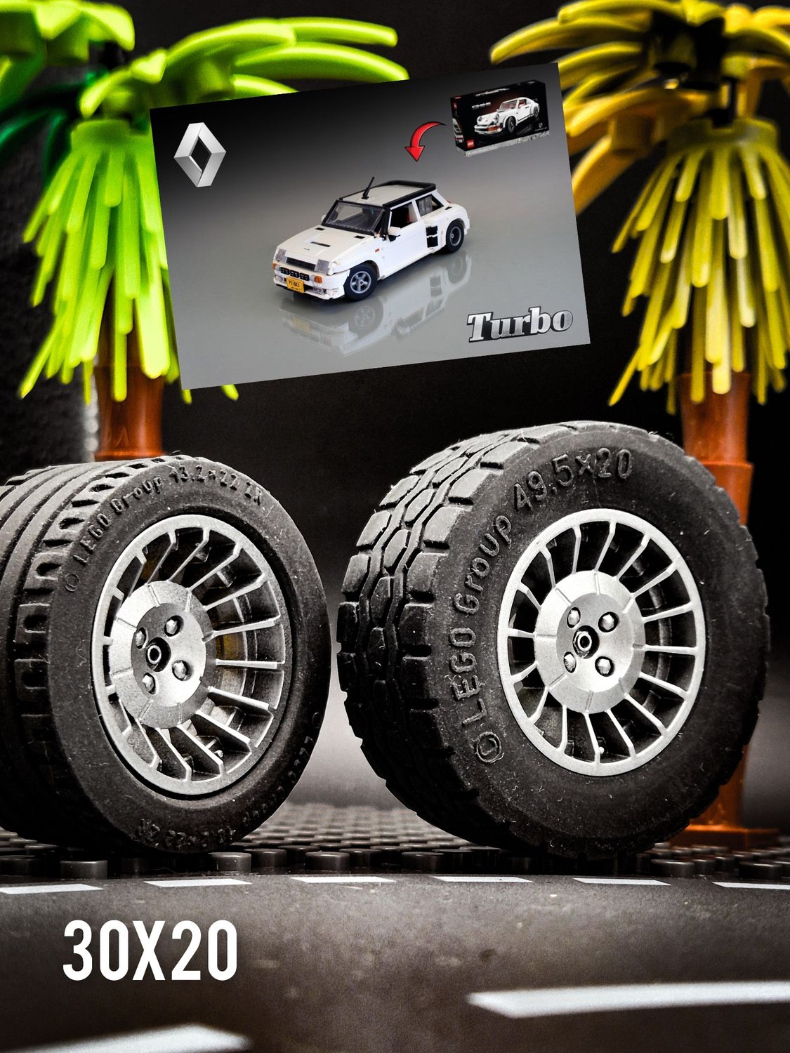 4x 30x20 Renault 5 turbo