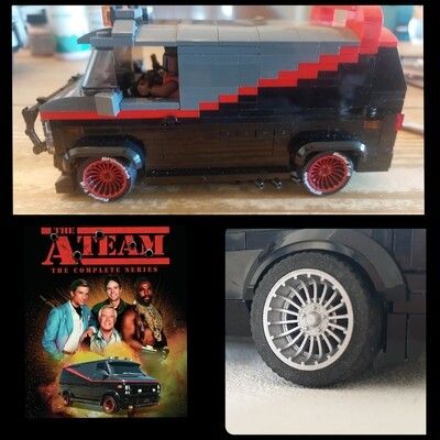 MIT DEFEKT 4 X FELGEN Van GMC THE A-TEAM