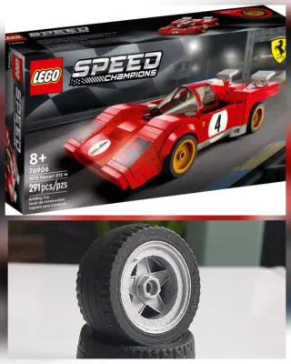 MIT DEFECT 4 X FELGEN  1970 Ferrari 512 M ( set Lego 76906 )