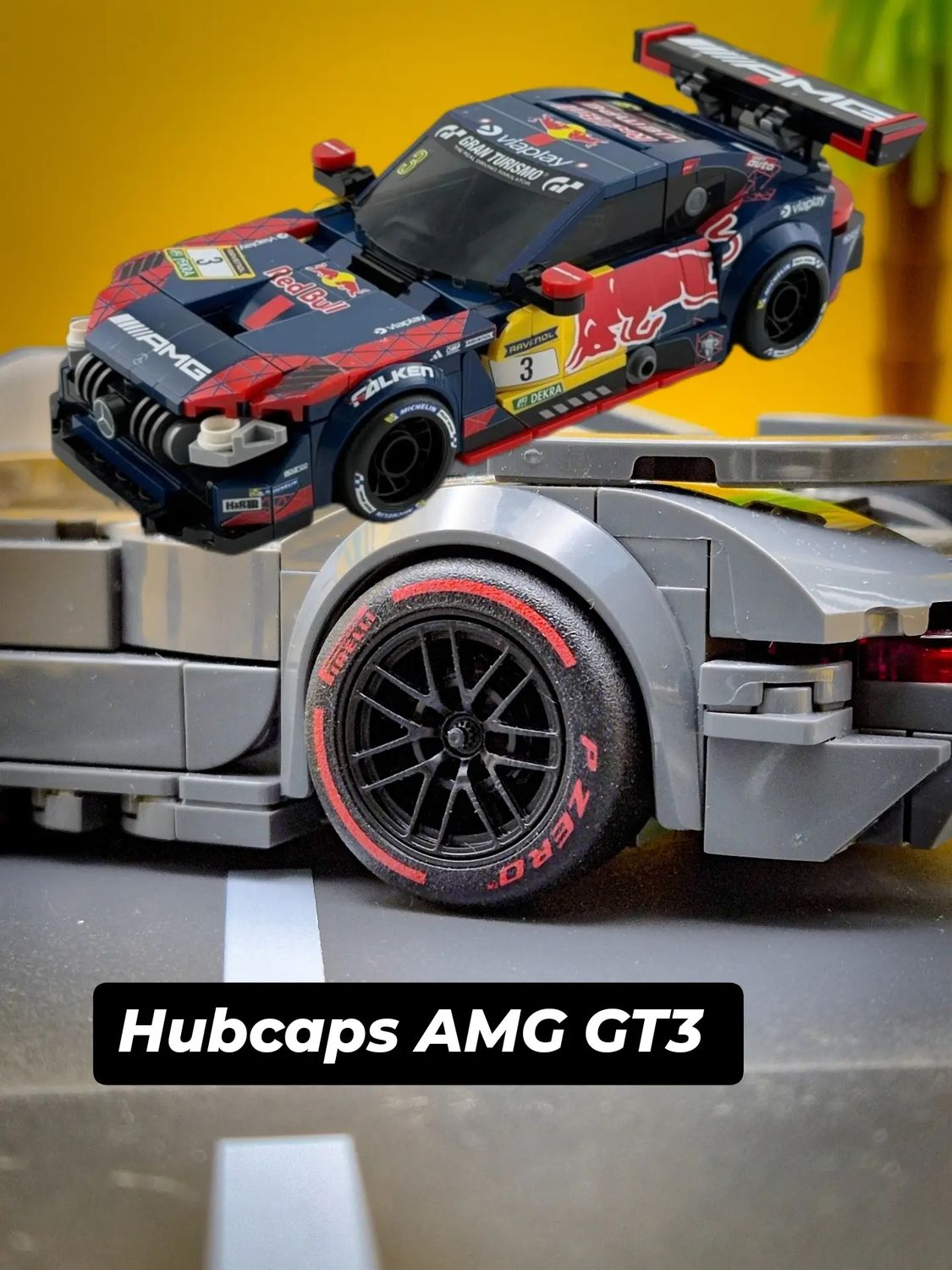 4x Hubcaps (for slick  wheels) AMG GT3