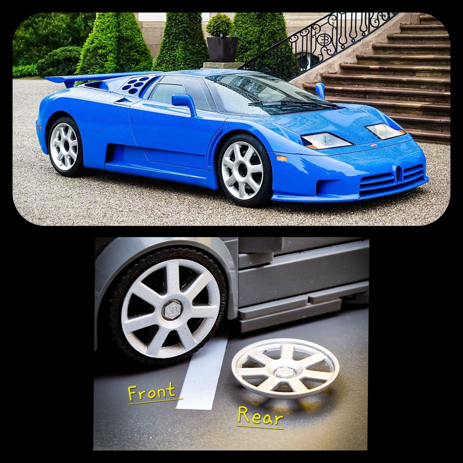 4x  hubcaps Bugatti EB110 AMERICA