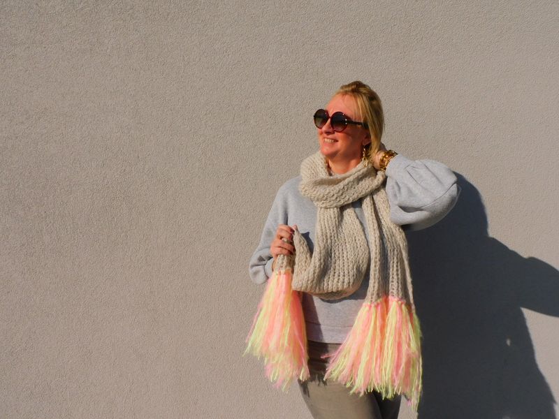 Clara sjaal - greige