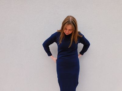 Delphine jurk - donkerblauw