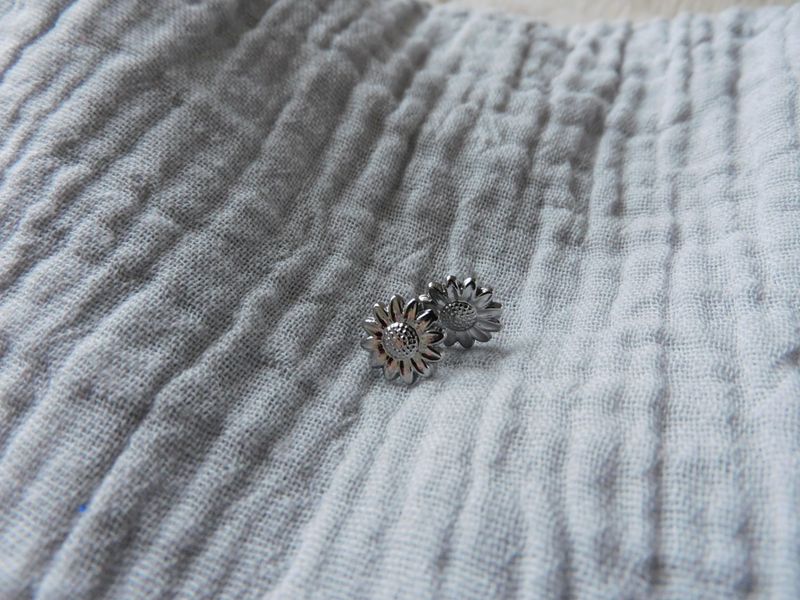 Floral oorbellen - zilver