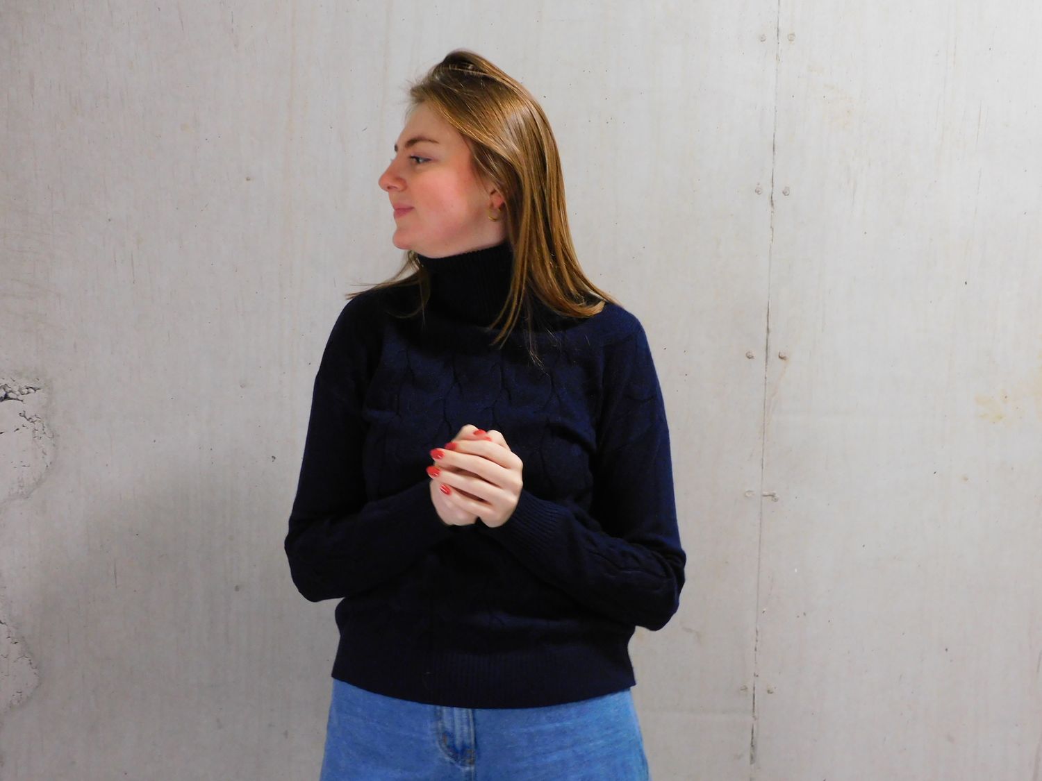 Eloïse kabeltrui - navy