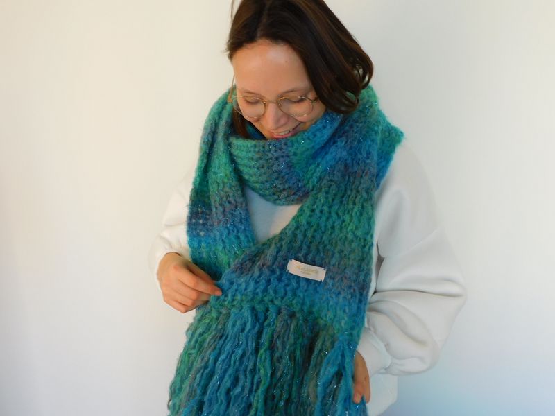 Clara sjaal - ocean breeze